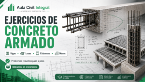Aprende concreto armado con ejercicios resueltos paso a paso. Practica diseño de vigas, losas, columnas, muros, flexión, servicio, momento nominal y diagramas de interacción con Aula Civil Integral.